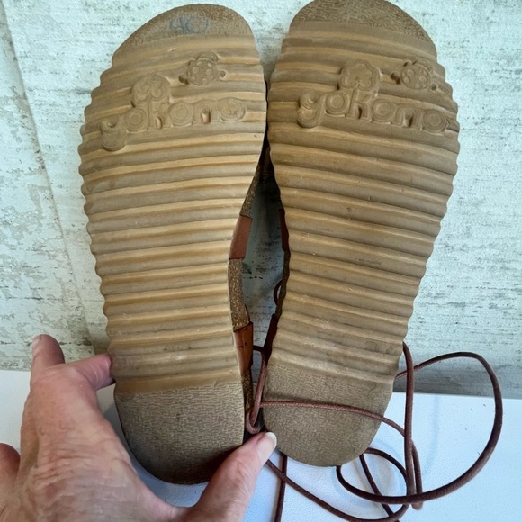 Yokono Brown Leather Women's Sandals Made in Spain Size 7.5 Rubber Sole - Picture 11 of 13